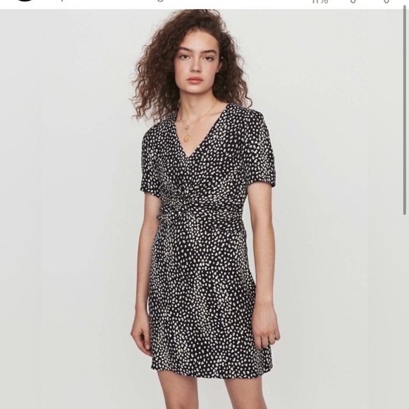 Maje Black Rippi Twist Front Dress - Picture 2 of 11